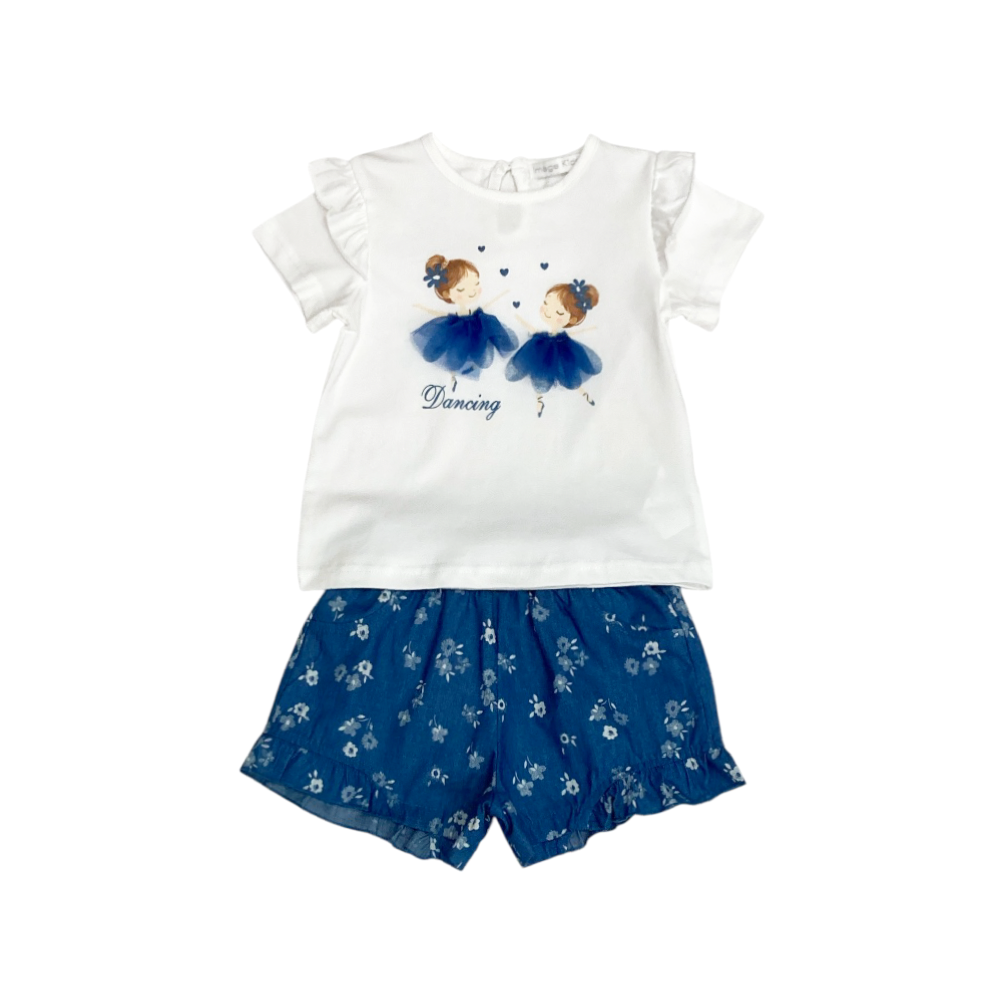 completo corto bambina 12/36 mesi