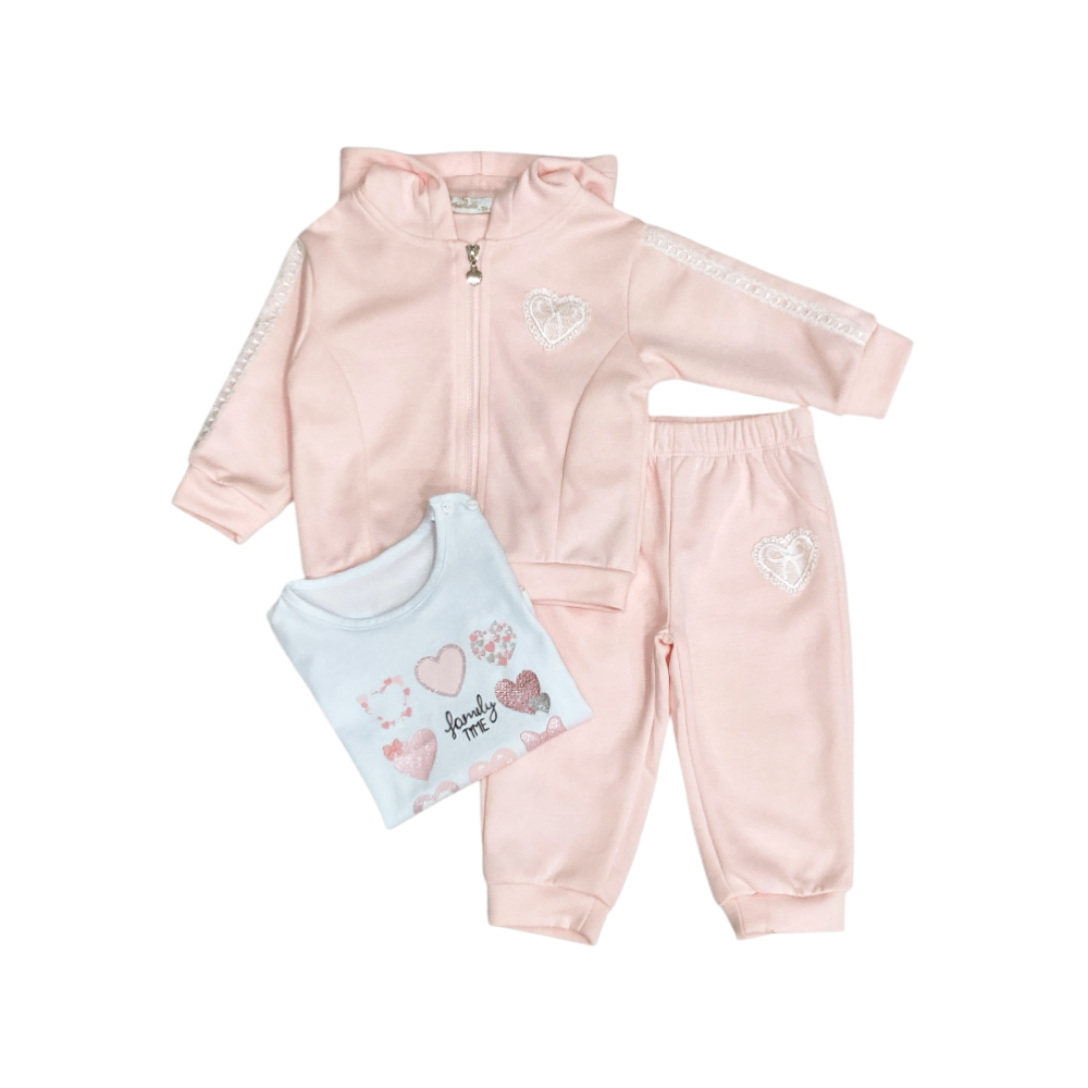 tuta bambina felpa leggera 12/36 mesi