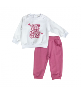 tuta bambina felpa leggera 12/36 mesi