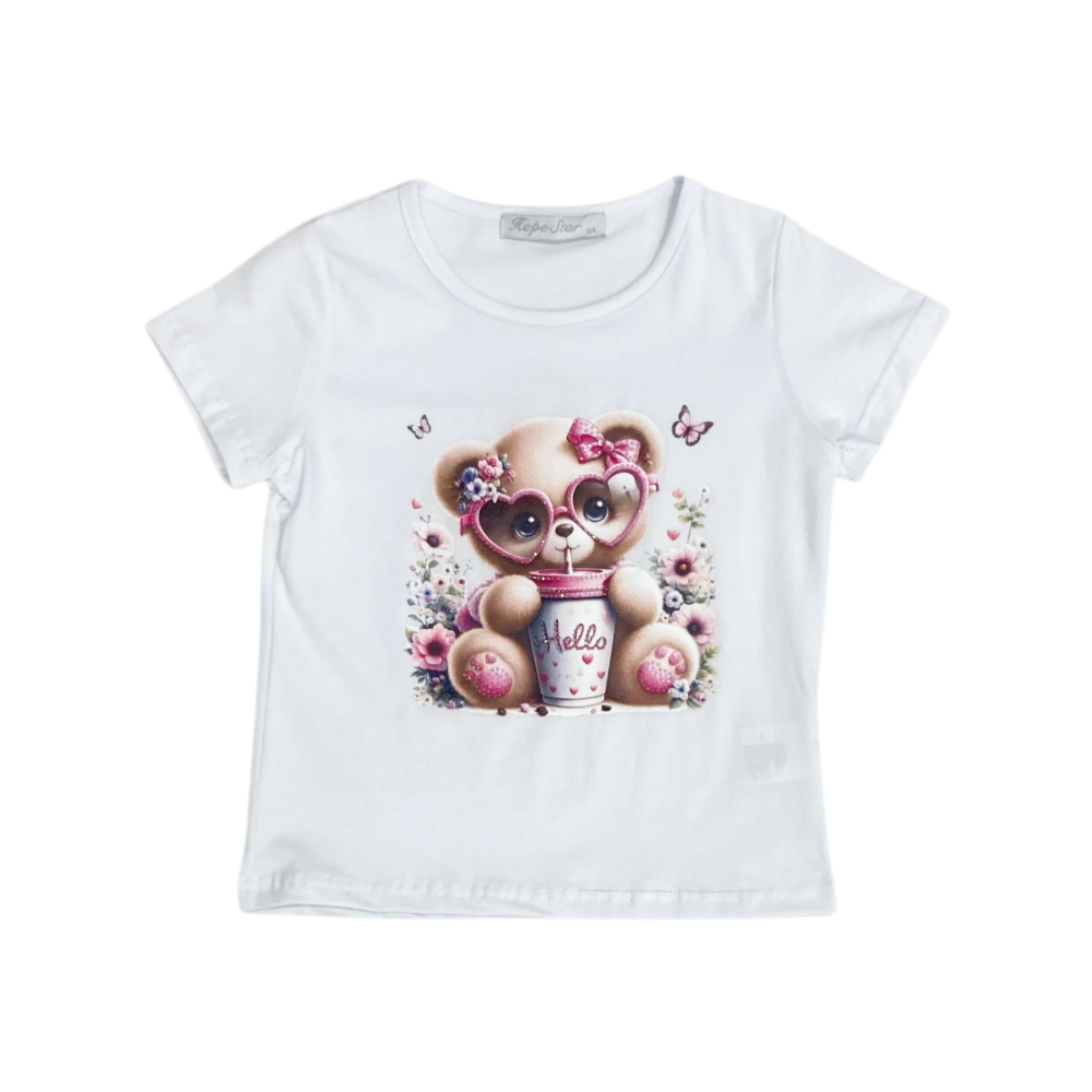 t-shirt bambina jersey 3/4-7/8 anni