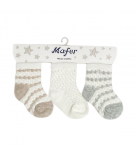set 3 paia calzini neonato/a cotone