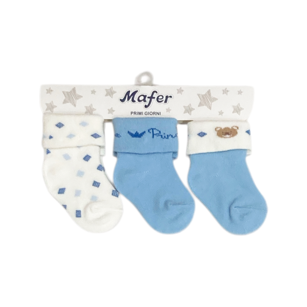 set 3 paia calzini neonato caldo cotone