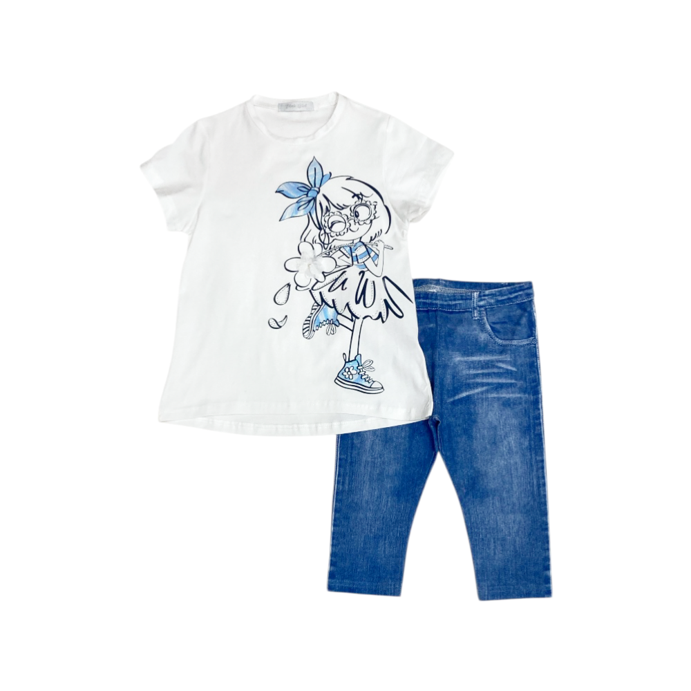 completo corto bambina 3/8 anni