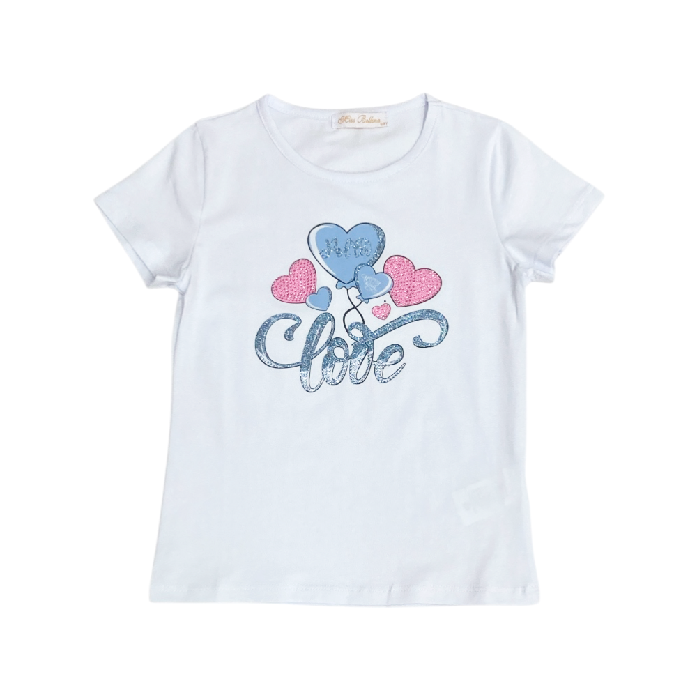 t-shirt bambina jersey 3/8 anni