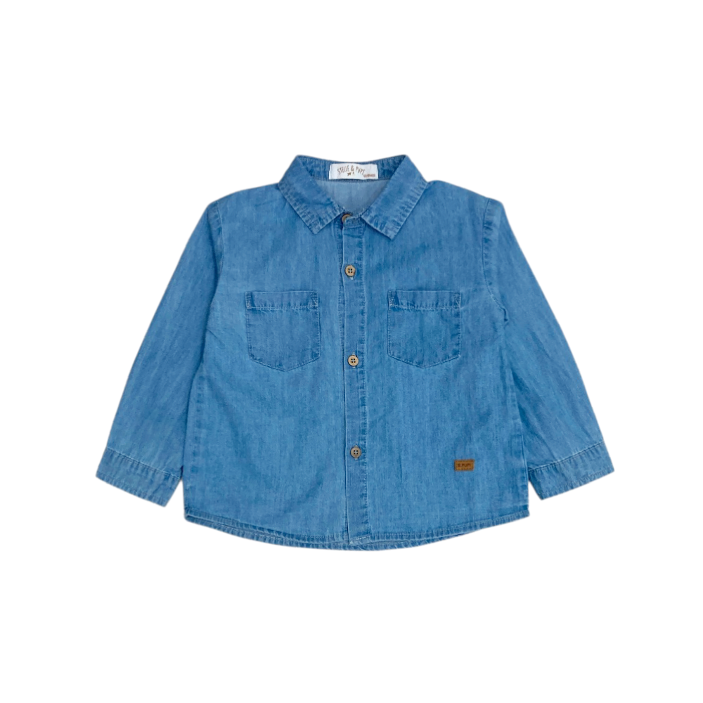 camicia bambino chambray 12/36 mesi