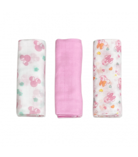 set 3 pezzi mussole minnie