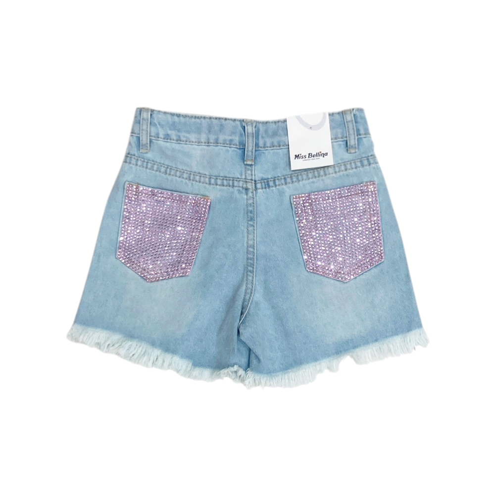 short jeans bambina 5 tasche 4/14 anni