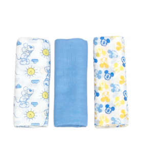 set3 pezzi mussole cotone