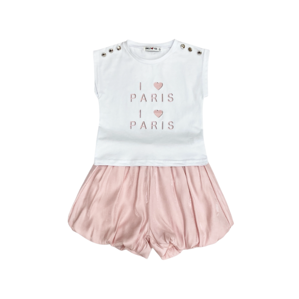 completo corto bambina 4/12 anni