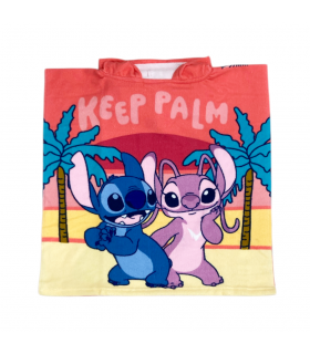 poncho bambina stitch micro spugna