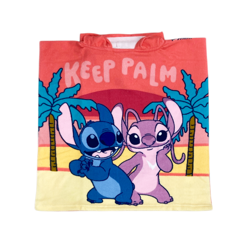 poncho bambina stitch micro spugna