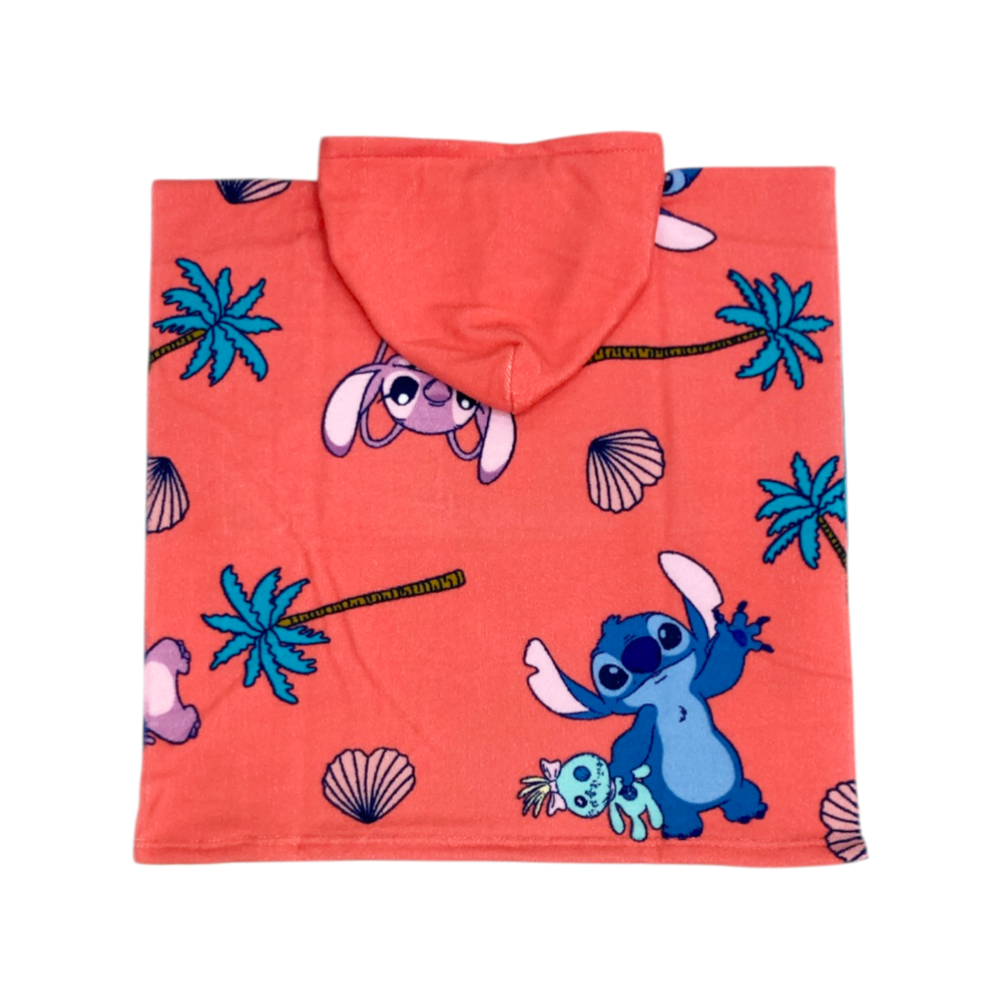 poncho bambina stitch micro spugna