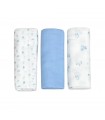 set 3 pezzi mussole cotone