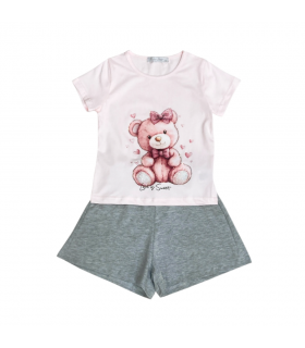 completo corto bambina 3/8 anni