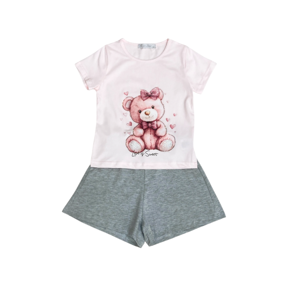 completo corto bambina 3/8 anni