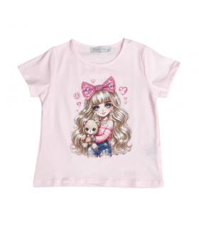 t-shirt bambina jersey 3/4-7/8 anni