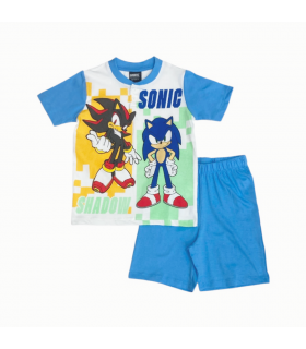 pigiama corto bambino sonic 3/4-9/10 anni
