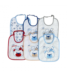 set 6 pezzi bavaglini spugna plasticata