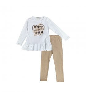 completo bambina cotone 3/4-7/8 anni