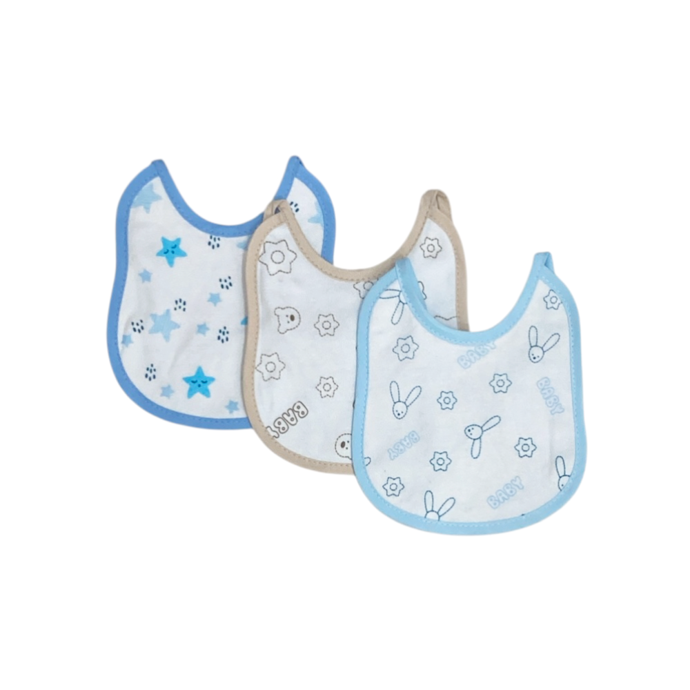 set 6 pezzi bavaglini neonato cotone