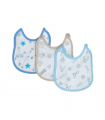 set 6 pezzi bavaglini neonato cotone