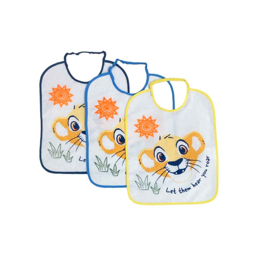 set 3 pezzi bavagli asilo simba