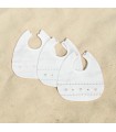 set 3 pezzi bavaglini neonata cotone
