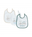 set 3 pezzi bavaglini neonato