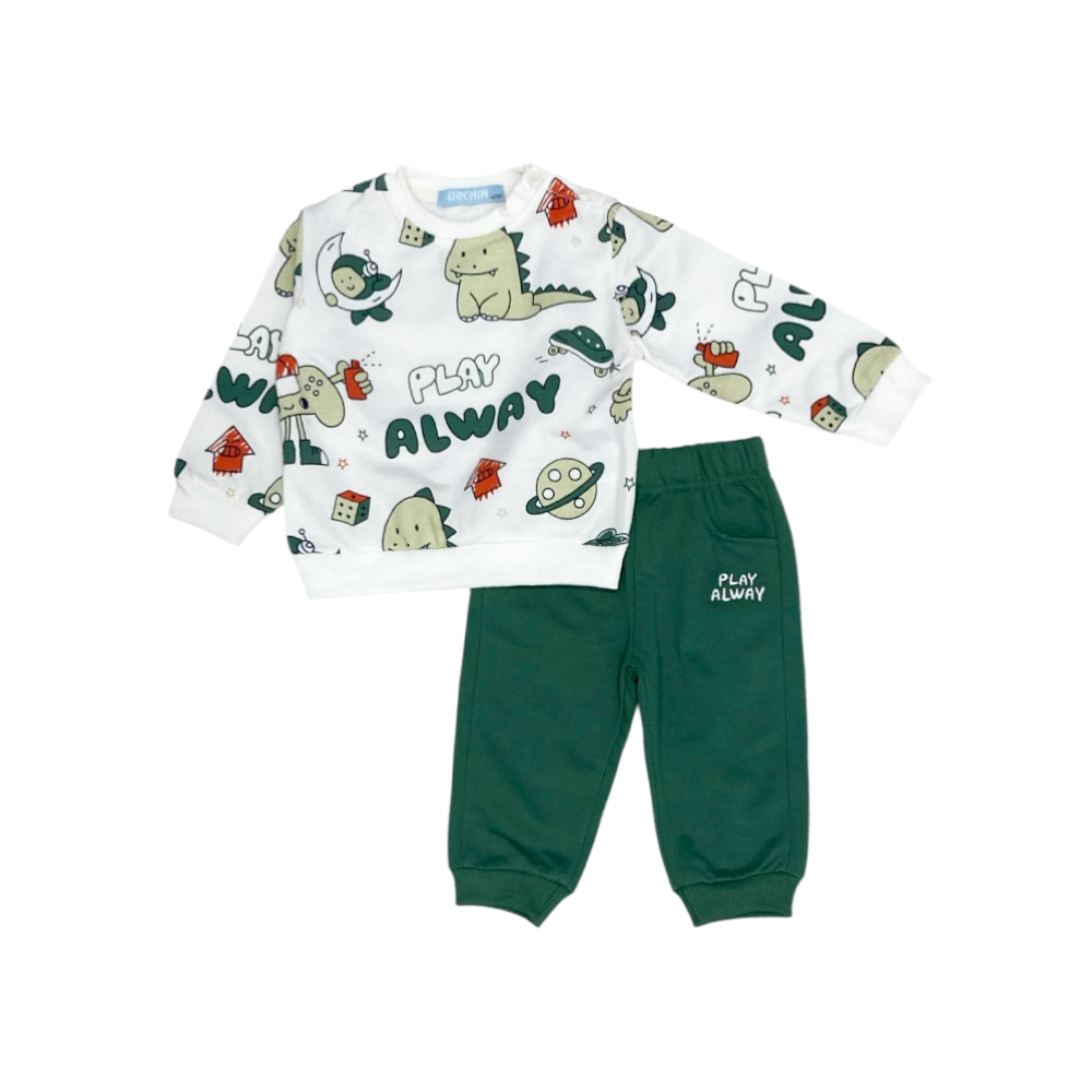 tuta bambino felpina 3/18 mesi