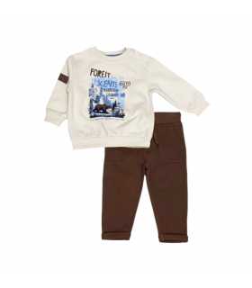 completo bambino felpato 6/24 mesi