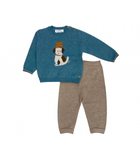 completo bambino in maglia 1/12 mesi