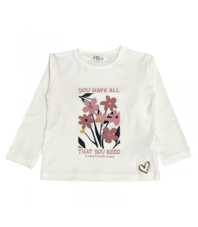 t-shirt bambina caldo cotone 2/8 anni