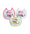 set 6 pezzi bavaglini spugna plastificata