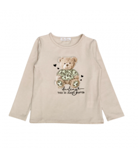 t-shirt bambina caldo cotone 3/8 anni