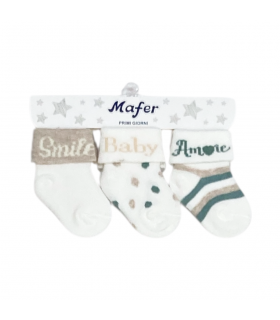 set 3 paia calzini neonato/a caldo cotone