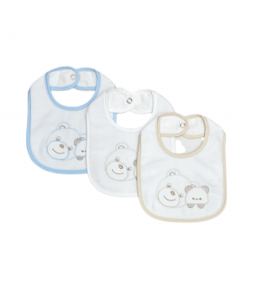 set 3 pezzi baglini neonato ciniglia
