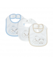 set 3 pezzi baglini neonato ciniglia