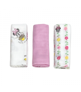 set 3 pezzi mussole minnie