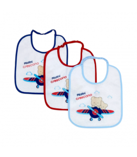 set 6 pezzi bavaglini spugna plasticata
