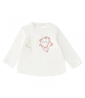 t-shirt bambina caldo cotone 1/12 mesi