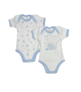 set 2 pz body 0/36 mesi cotone