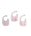 set 3 pezzi bavaglini cotone