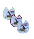 set 6 pezzi bavaglini spugna con retro pvc