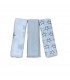set 3 pezzi mussole cotone
