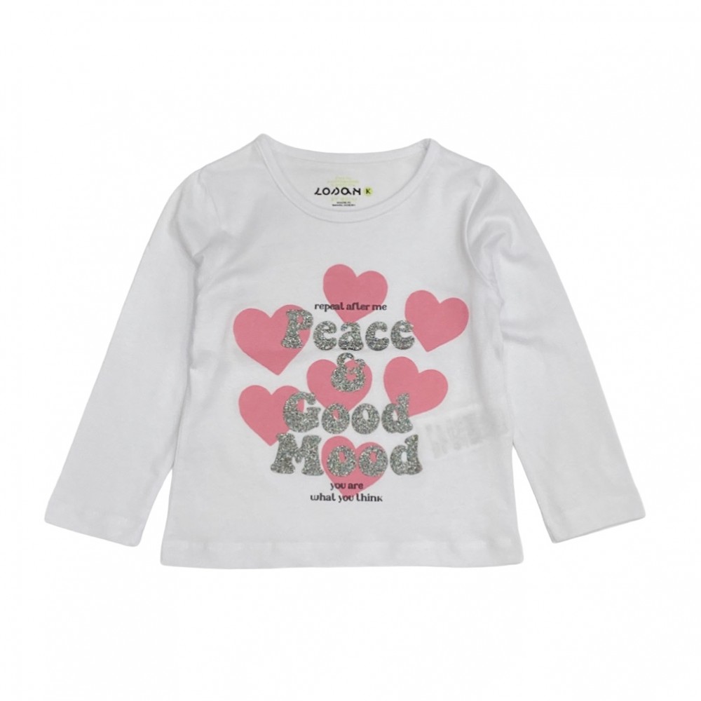 t-shirt girl cotone 2/7 anni