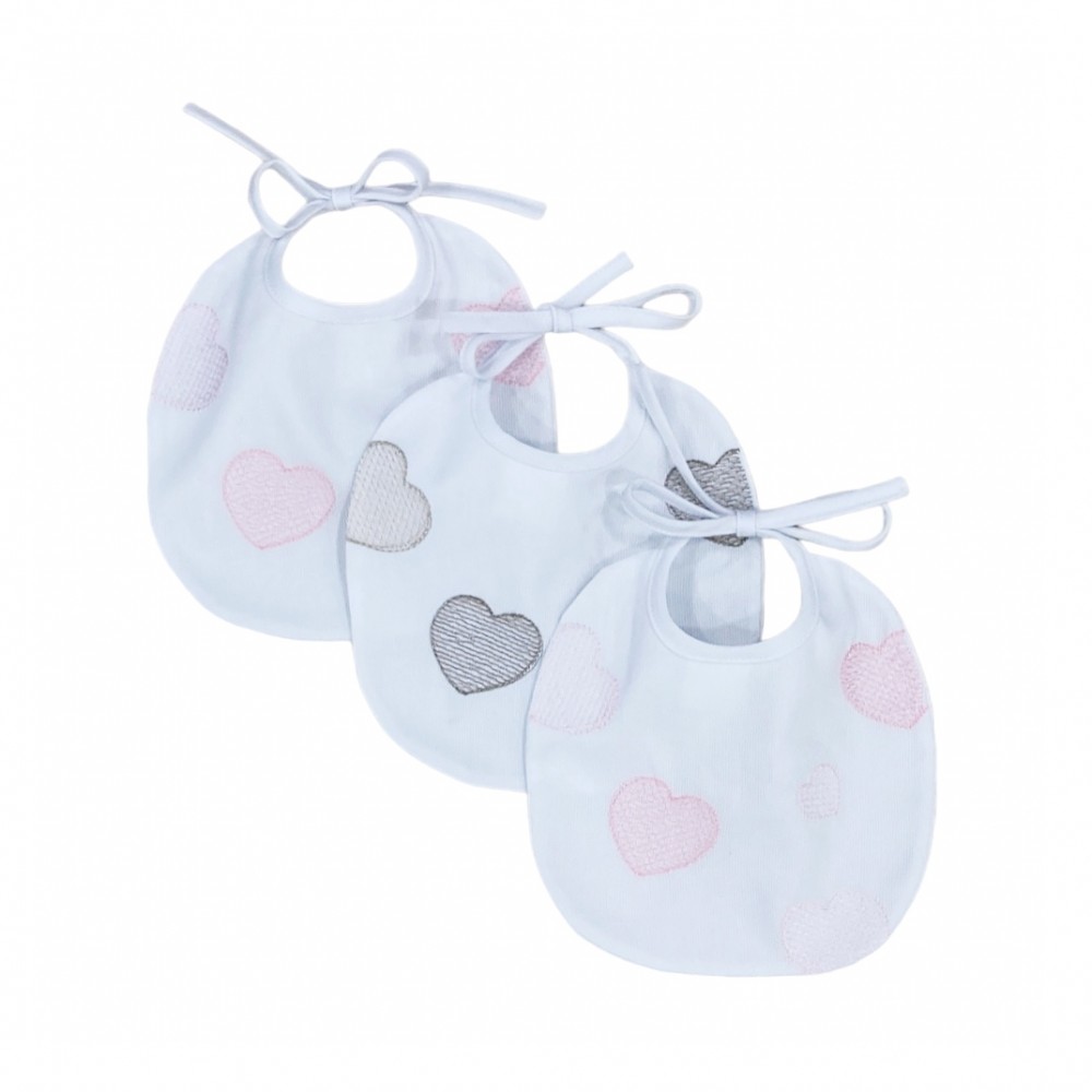 set 3 pezzi bavaglini neonata