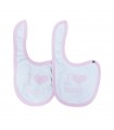 set 2 pezzi bavaglini cotone