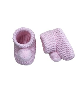 babbucce neonata misto lana